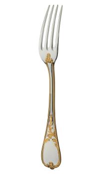 Pastry fork in silver lated and gilding - Ercuis